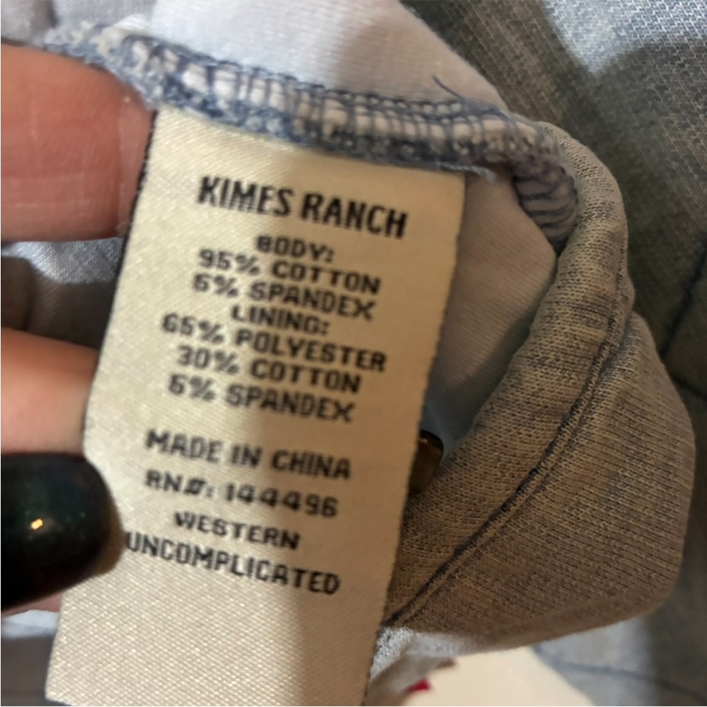 NWT Kimes Ranch Ricon Throw Quilted Jacket in Light Indigo Wash Size Small - Picture 12 of 15